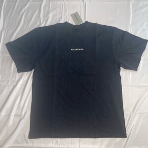 Balenciaga Charcoal Tee with Logo